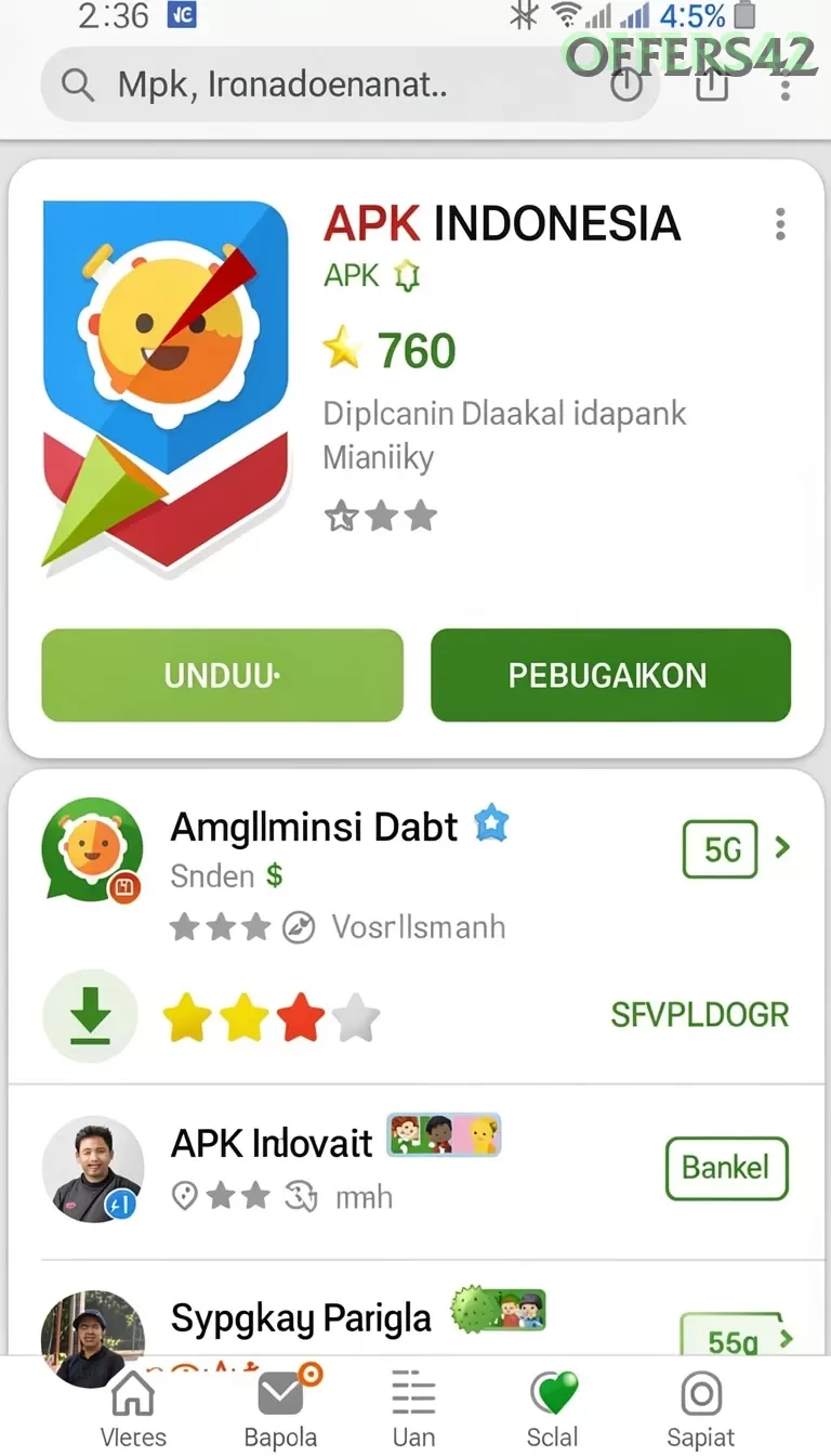 Cuplikan layar 8II — aktivitas